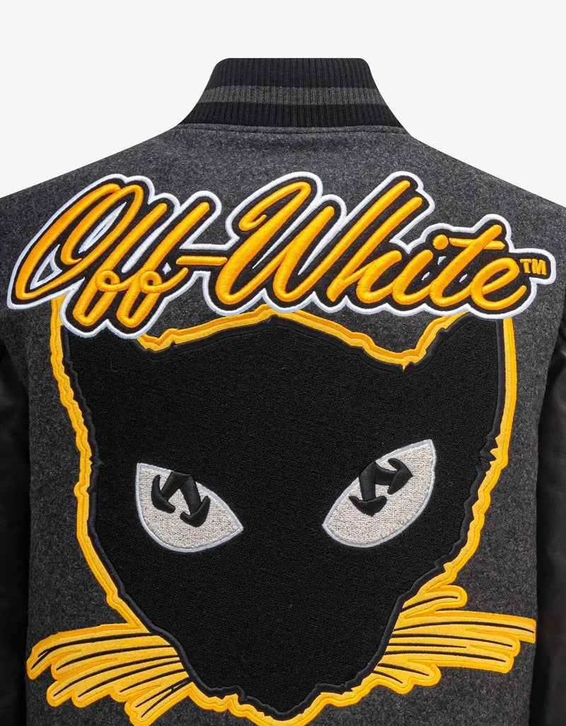 Off-White Off-White Grey Cat Varsity Jacket