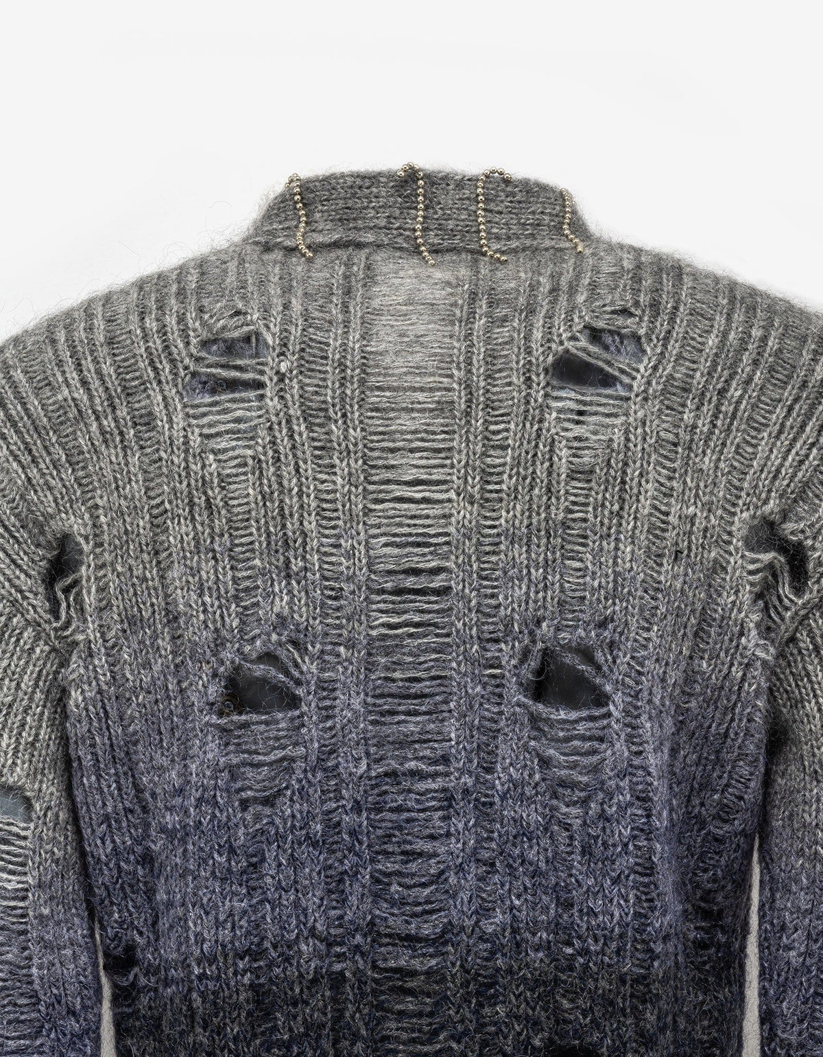 Off-White Off-White Grey Punk Pearl Degrade Cardigan
