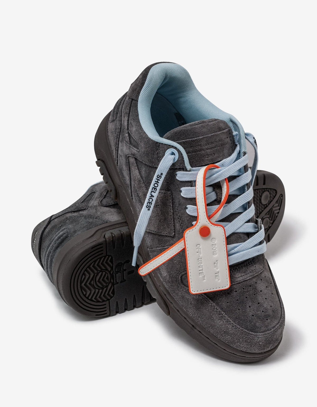 Off-White Out Of Office Grey Suede Trainers
