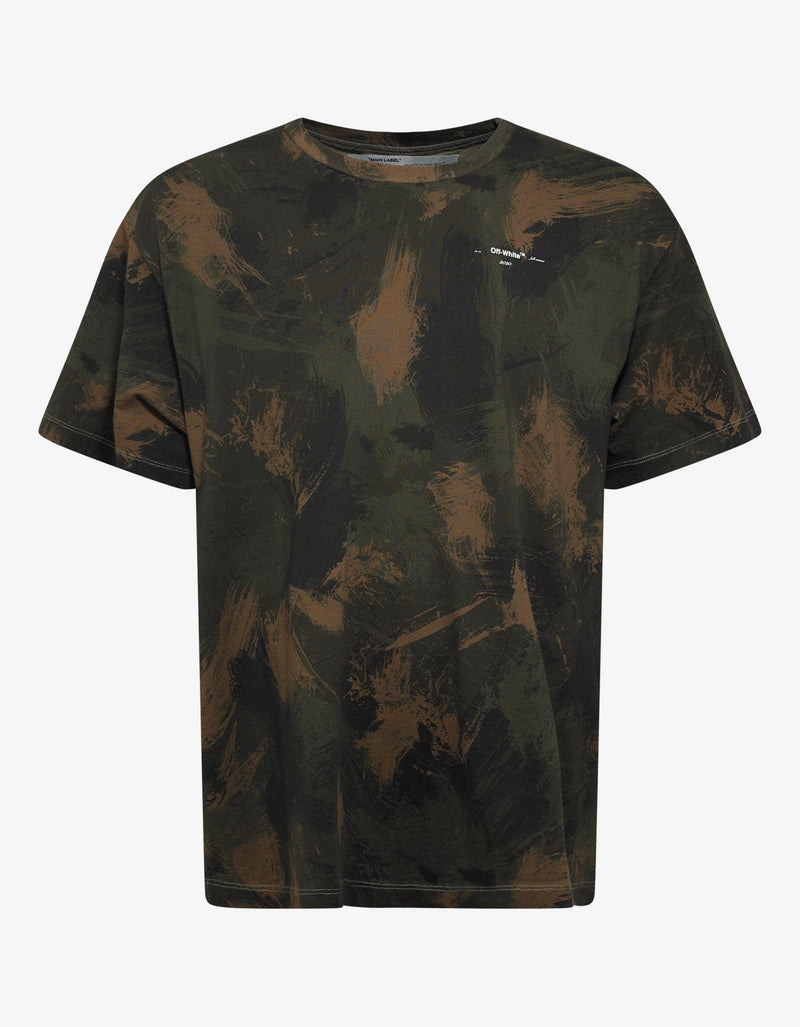 Off-White Paintbrush Camouflage Print T-Shirt