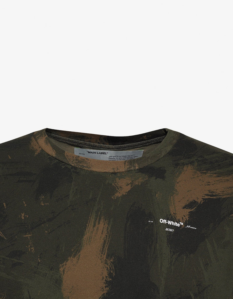 Off-White Paintbrush Camouflage Print T-Shirt