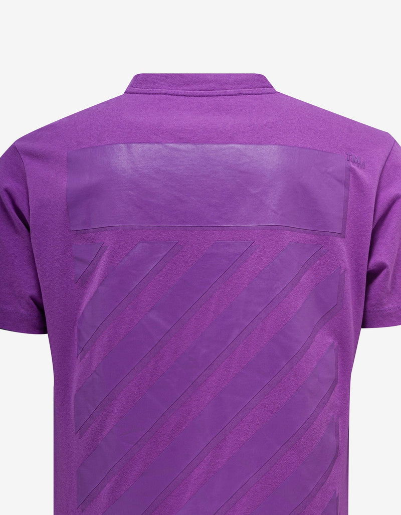 Off-White Purple Diag Tab Slim T-Shirt