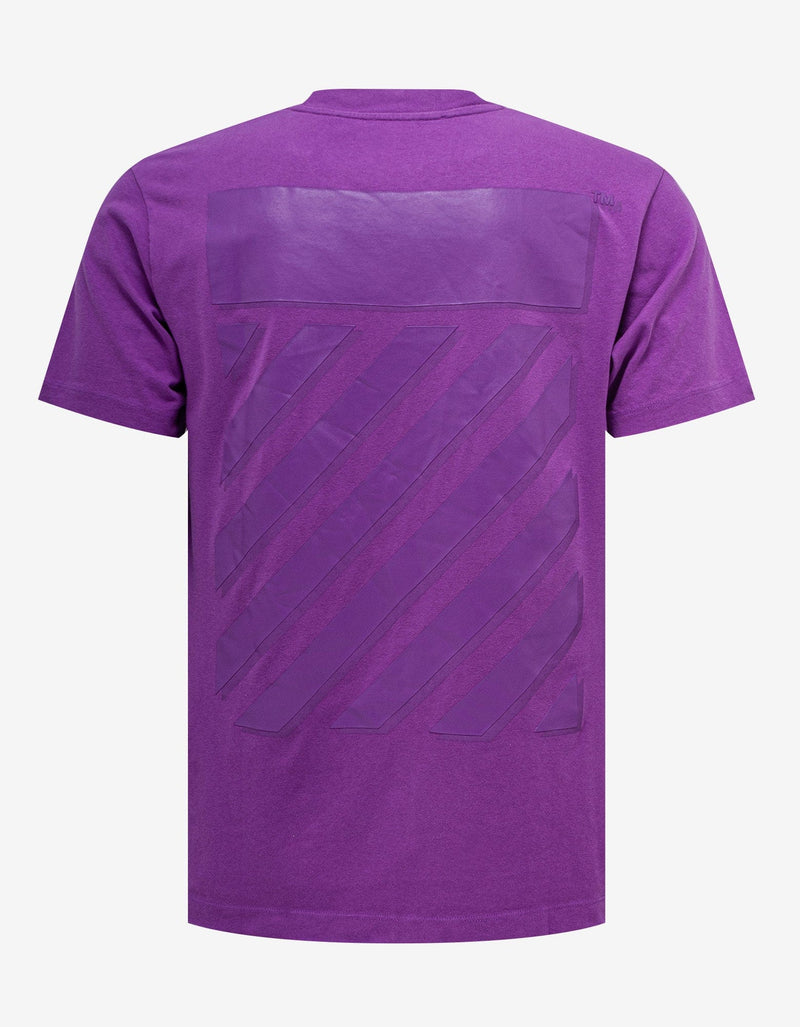 Off-White Purple Diag Tab Slim T-Shirt