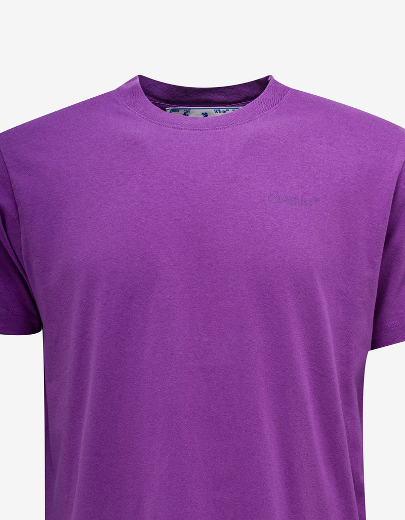 Off-White Purple Diag Tab Slim T-Shirt