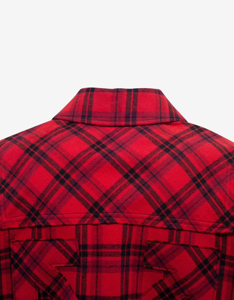 Off-White Red & Black Flannel Check Shirt