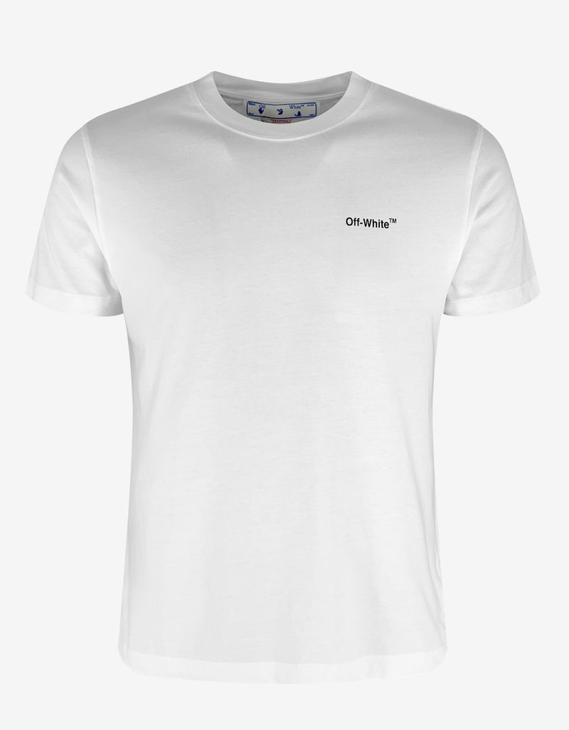 Off-White White Wave Diag Print T-Shirt