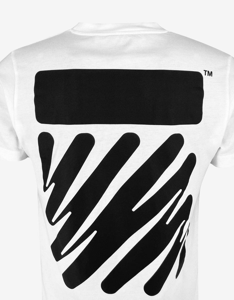 Off-White White Wave Diag Print T-Shirt