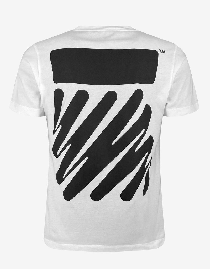 Off-White White Wave Diag Print T-Shirt