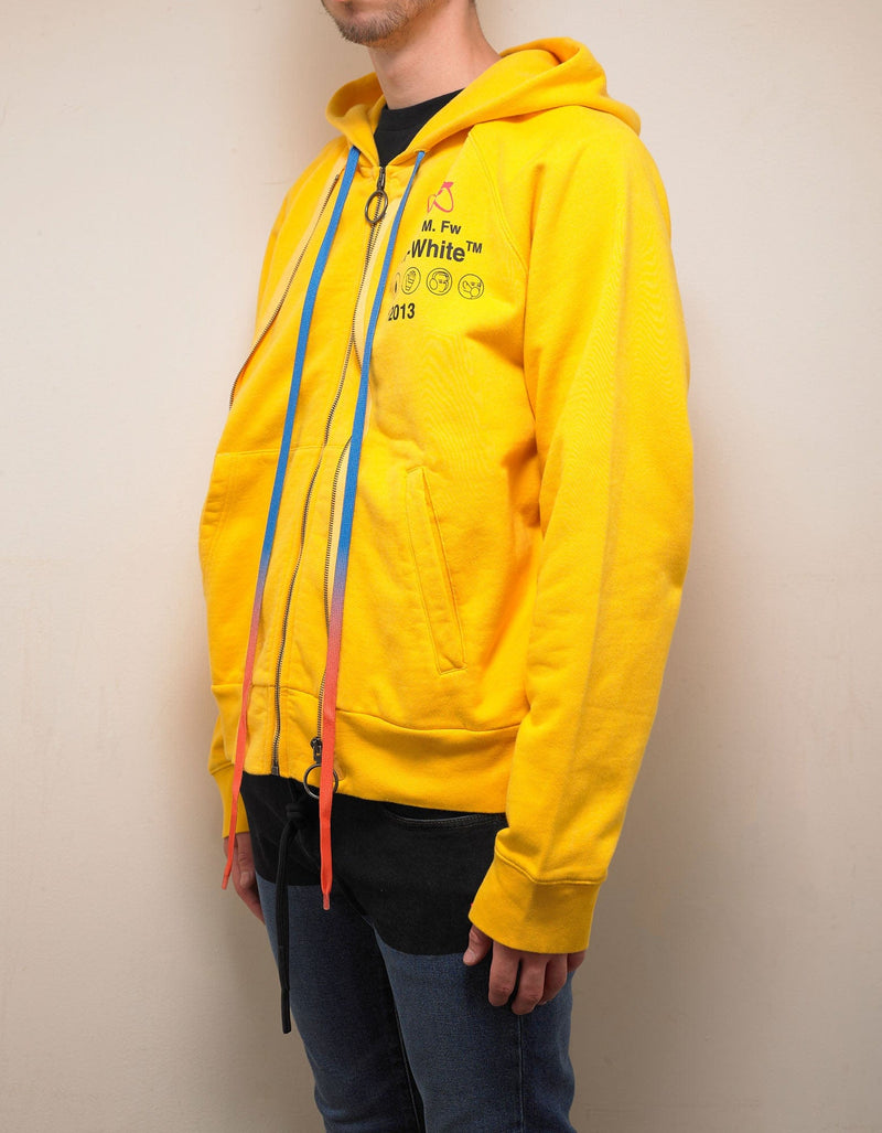 Off-White Yellow Industrial Y013 Double Zip Hoodie