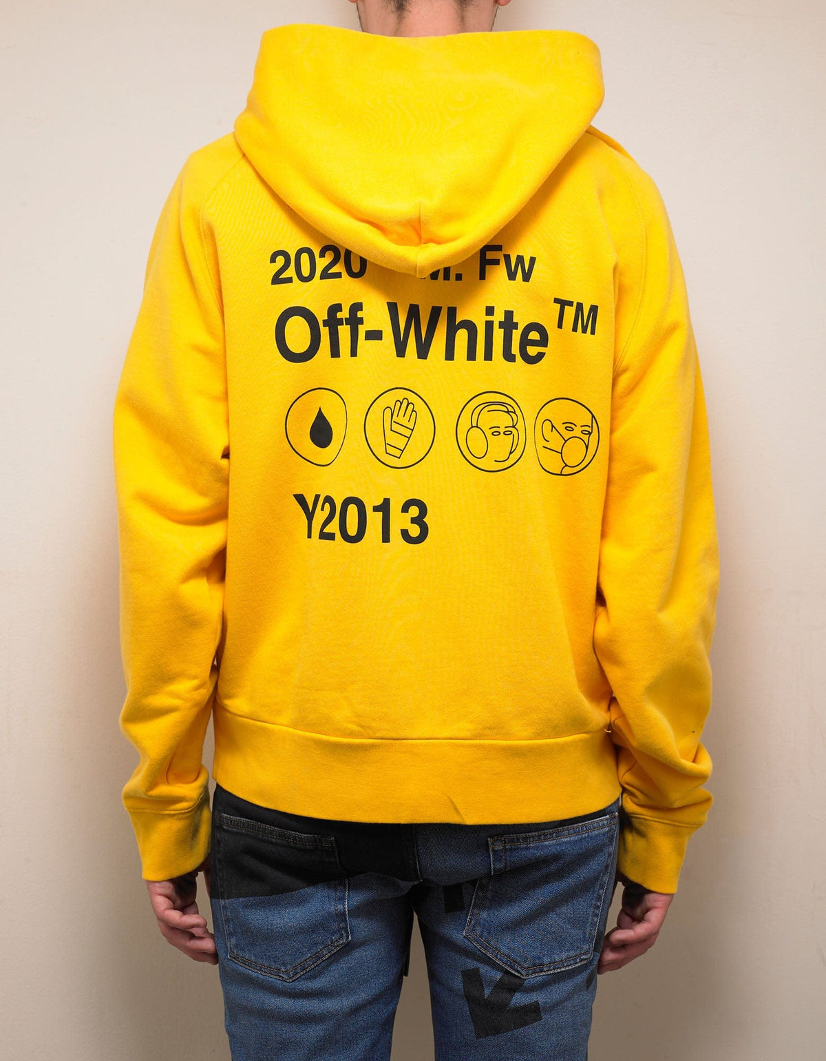 Off-White Yellow Industrial Y013 Double Zip Hoodie