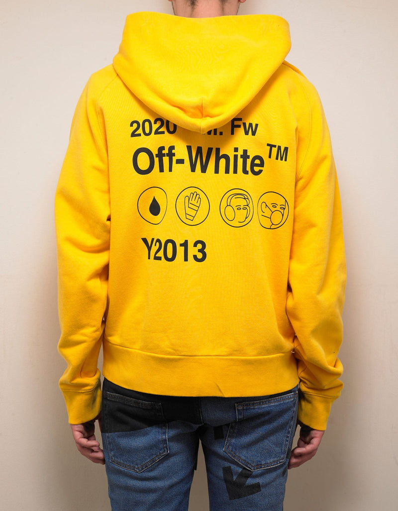 Off-White Yellow Industrial Y013 Double Zip Hoodie