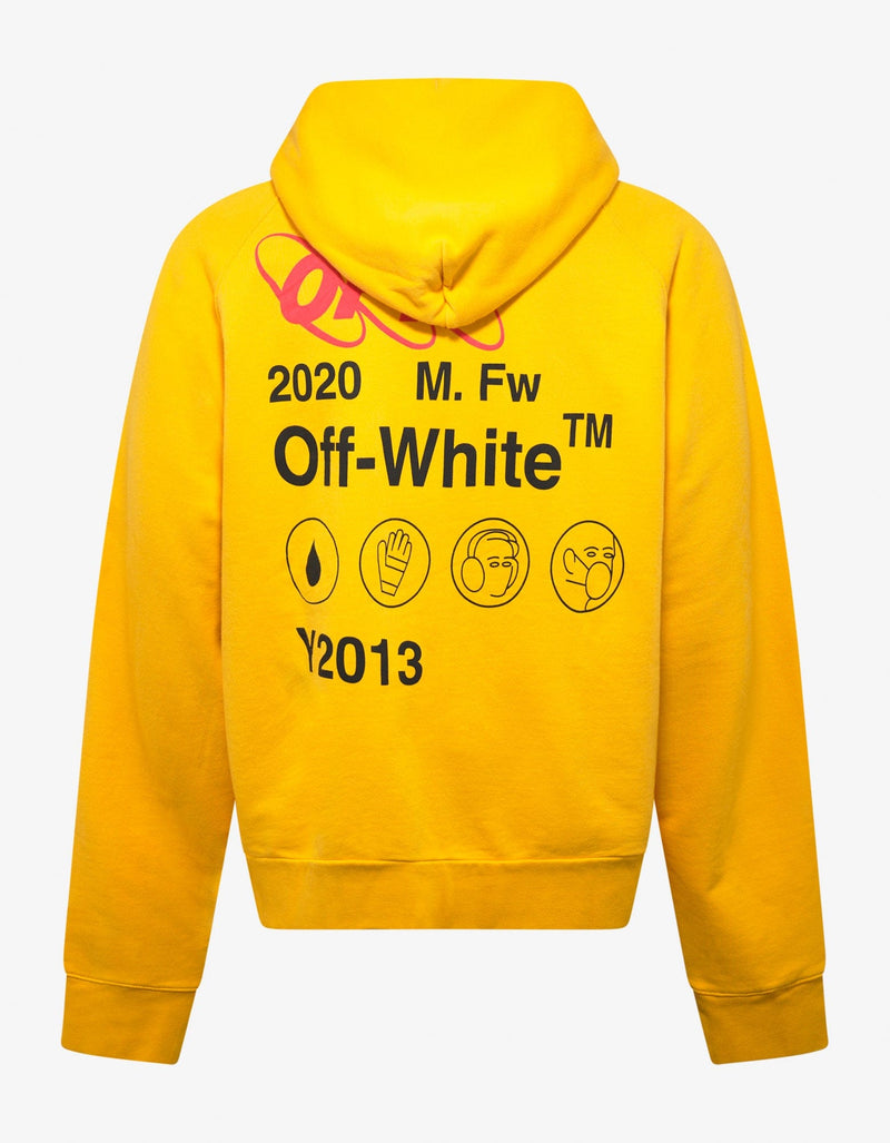 Off-White Yellow Industrial Y013 Double Zip Hoodie