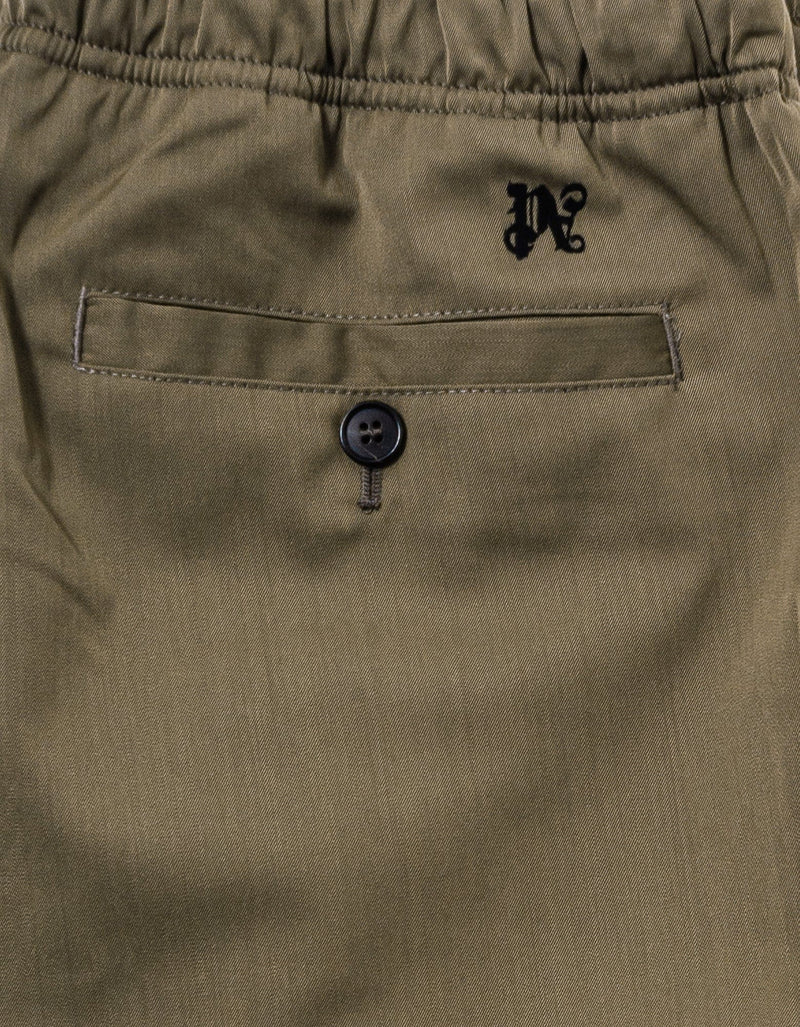 Palm Angels Beige PA Monogram Travel Pants