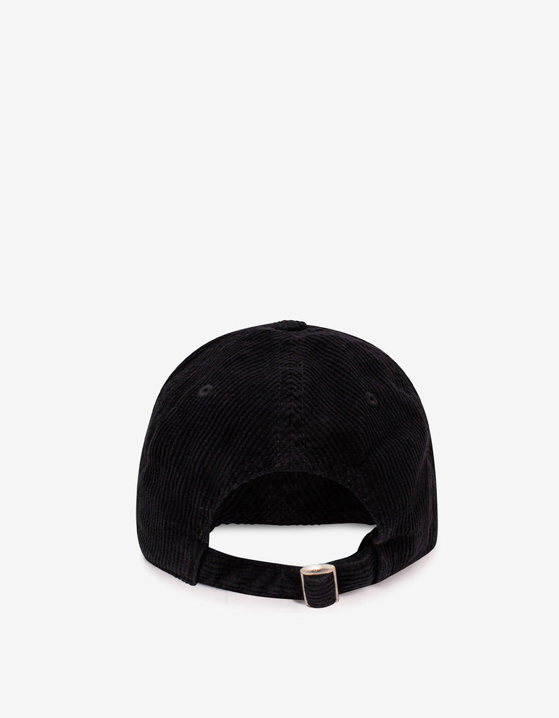 Palm Angels Black Corduroy Classic Logo Baseball Cap