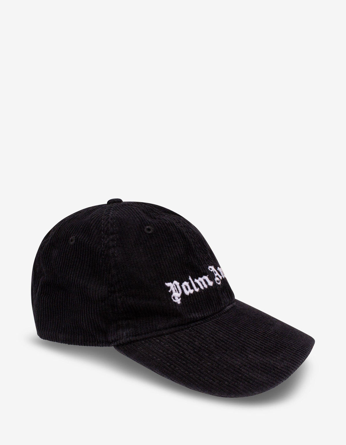 Palm Angels Black Corduroy Classic Logo Baseball Cap