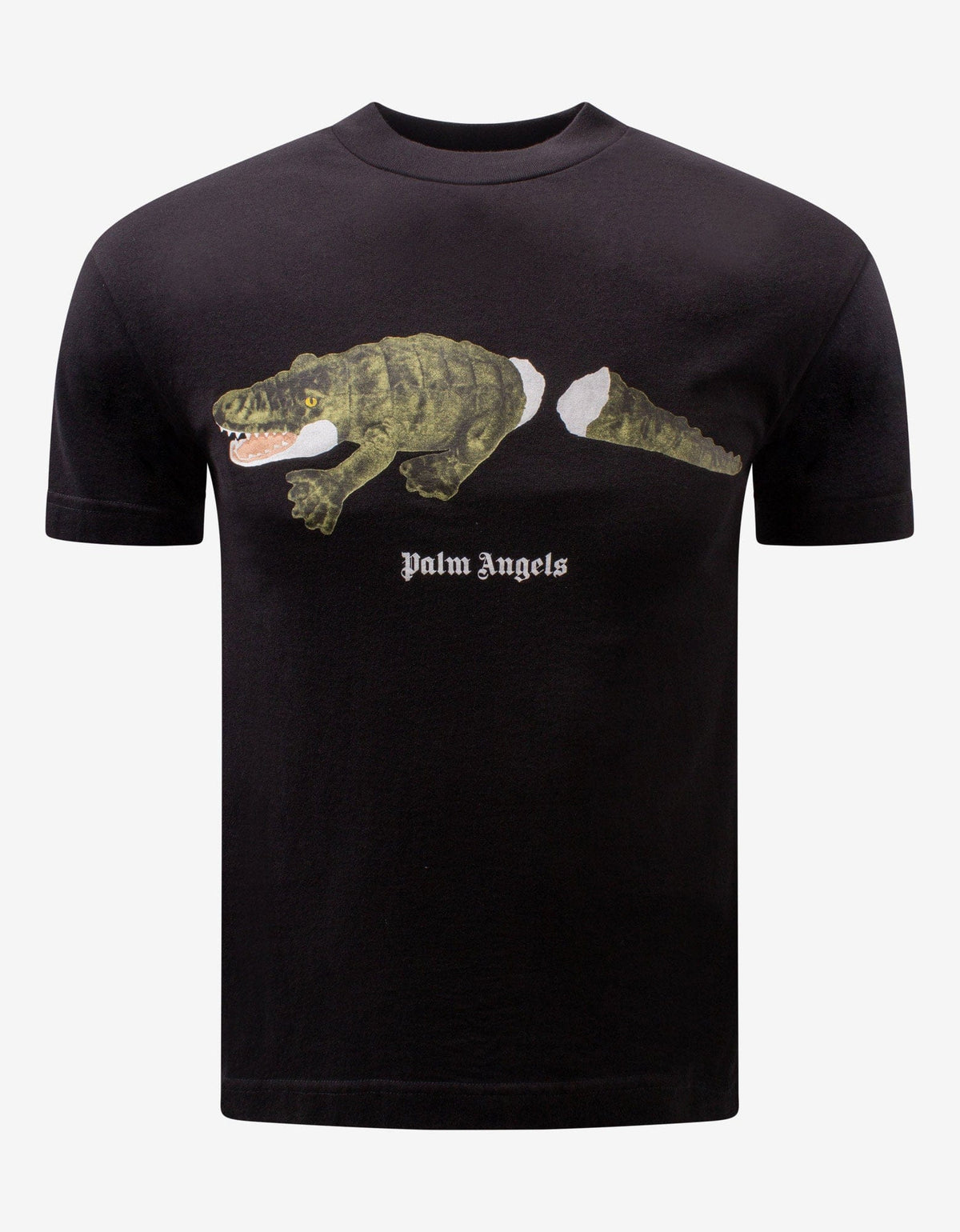 Palm Angels Black Crocodile Print T-Shirt