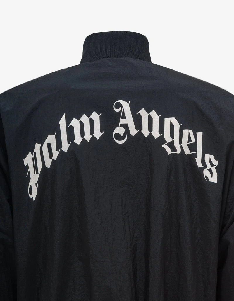 Palm Angels Black Curved Logo Track Jacket