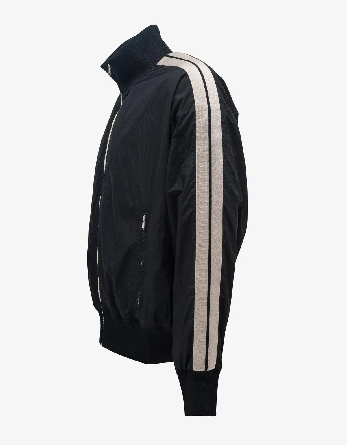 Palm Angels Black Curved Logo Track Jacket