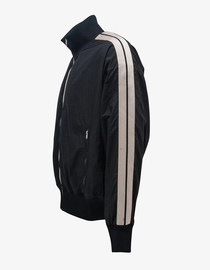 Palm Angels Black Curved Logo Track Jacket