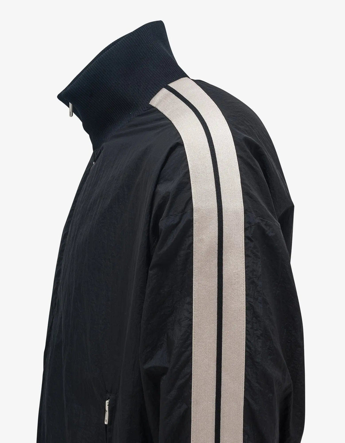 Palm Angels Black Curved Logo Track Jacket