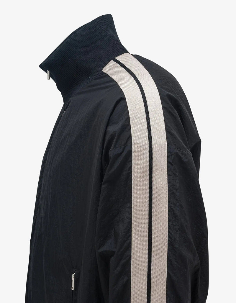 Palm Angels Black Curved Logo Track Jacket