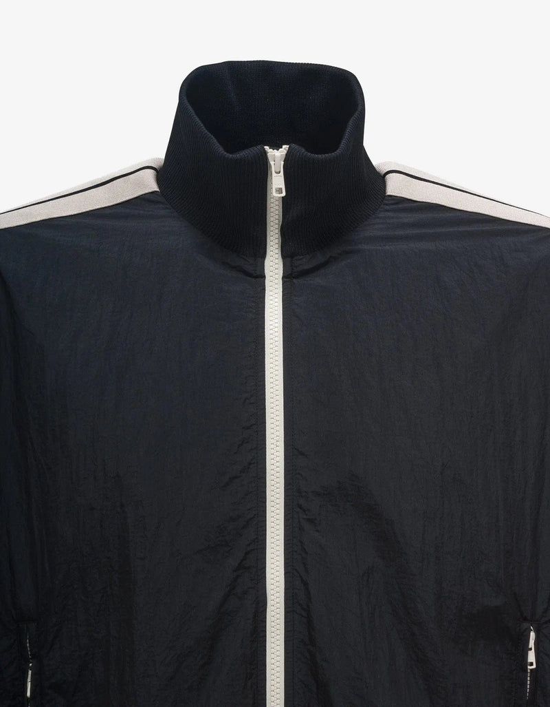 Palm Angels Black Curved Logo Track Jacket