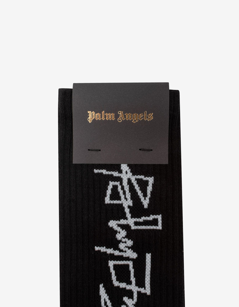 Palm Angels Black Desert Logo Socks