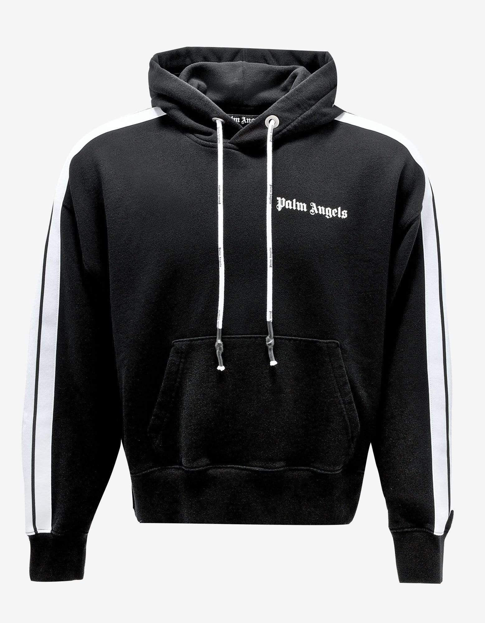 Clothing Palm Angels Hoodie Writing On Back Palm Angels Black