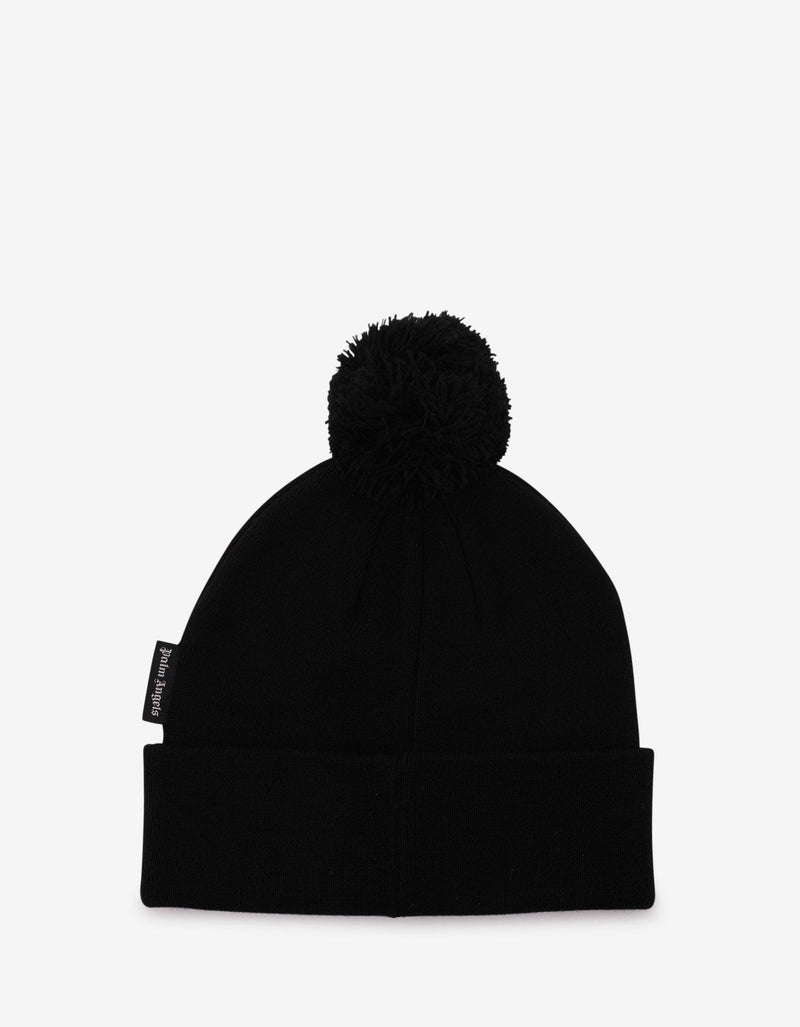 Palm Angels Black Kill The Bear Wool Beanie Hat