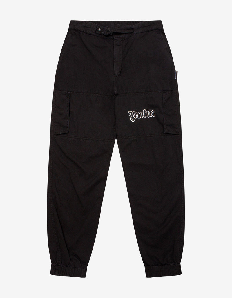Palm Angels Black Logo Cargo Pants
