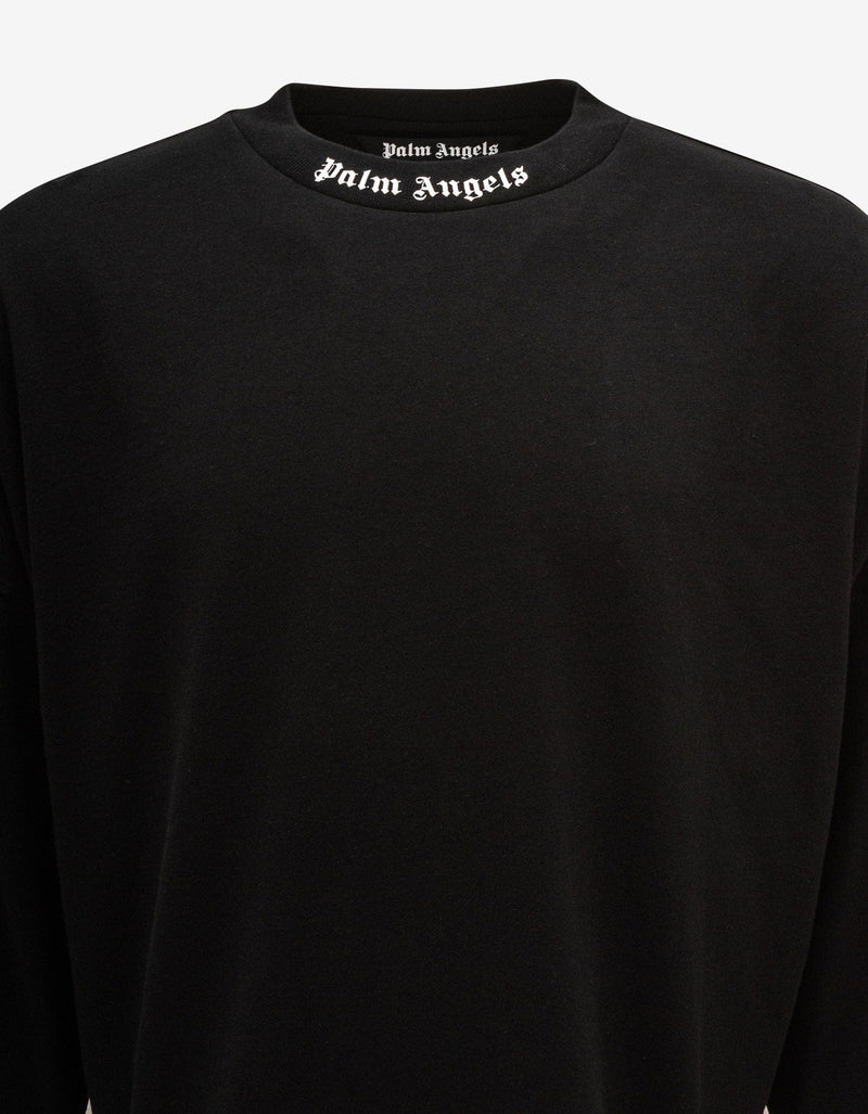 Palm Angels Black Logo Long Sleeve Oversized T-Shirt