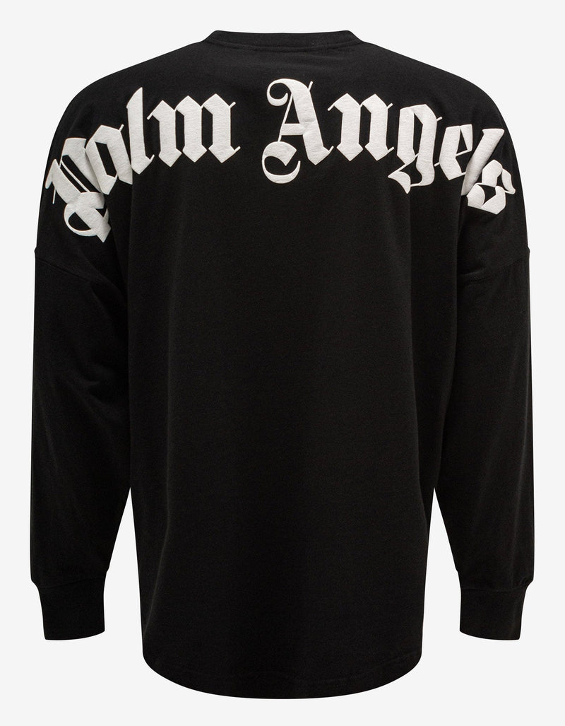 Palm Angels Black Logo Long Sleeve Oversized T-Shirt