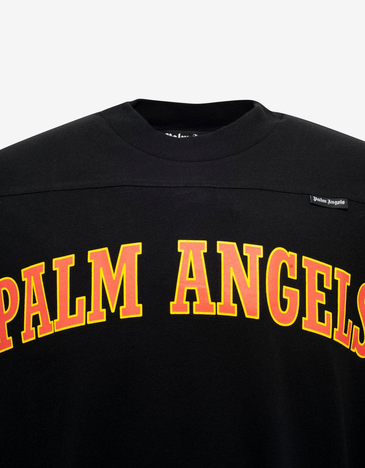 Palm Angels Black New College Logo Print Oversized T-Shirt