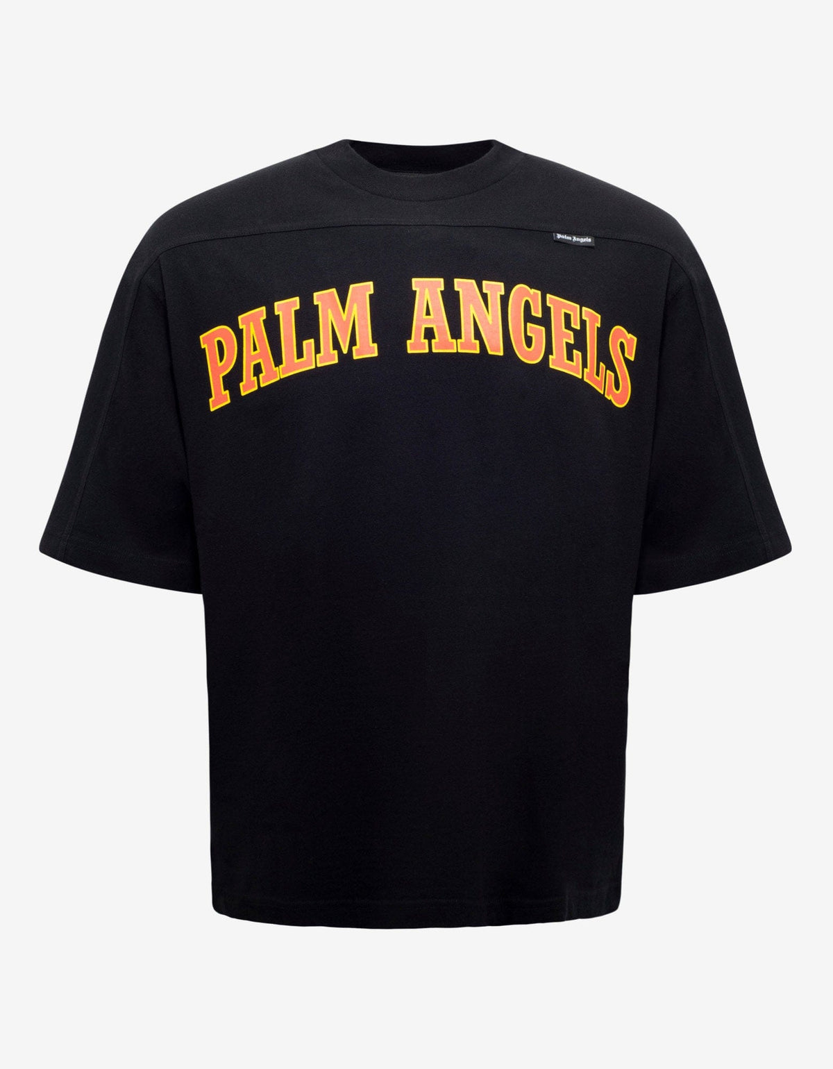 Palm Angels Black New College Logo Print Oversized T-Shirt