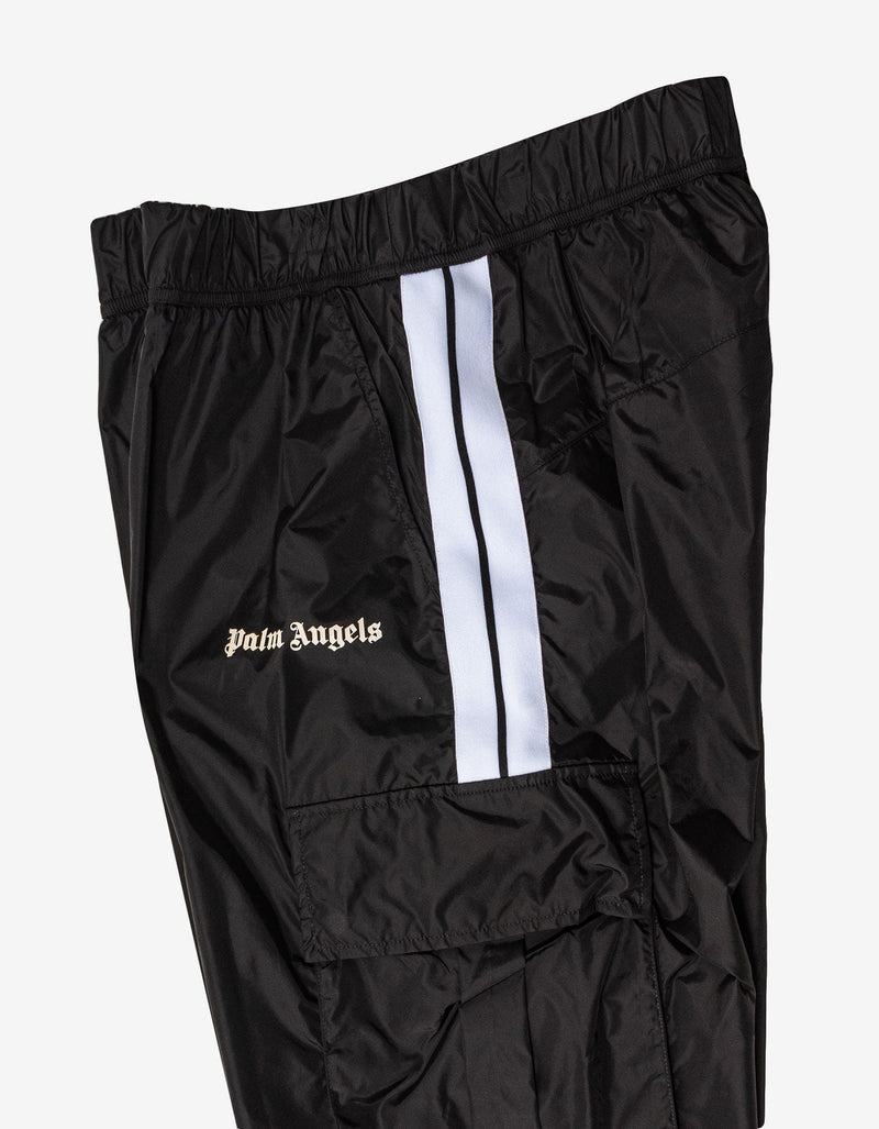 Palm Angels Black Nylon Cargo Aftersport Trousers