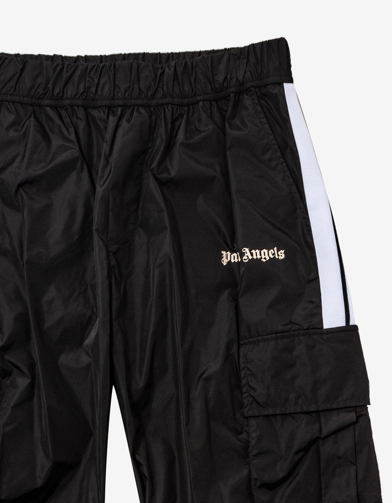 Palm Angels Black Nylon Cargo Aftersport Trousers