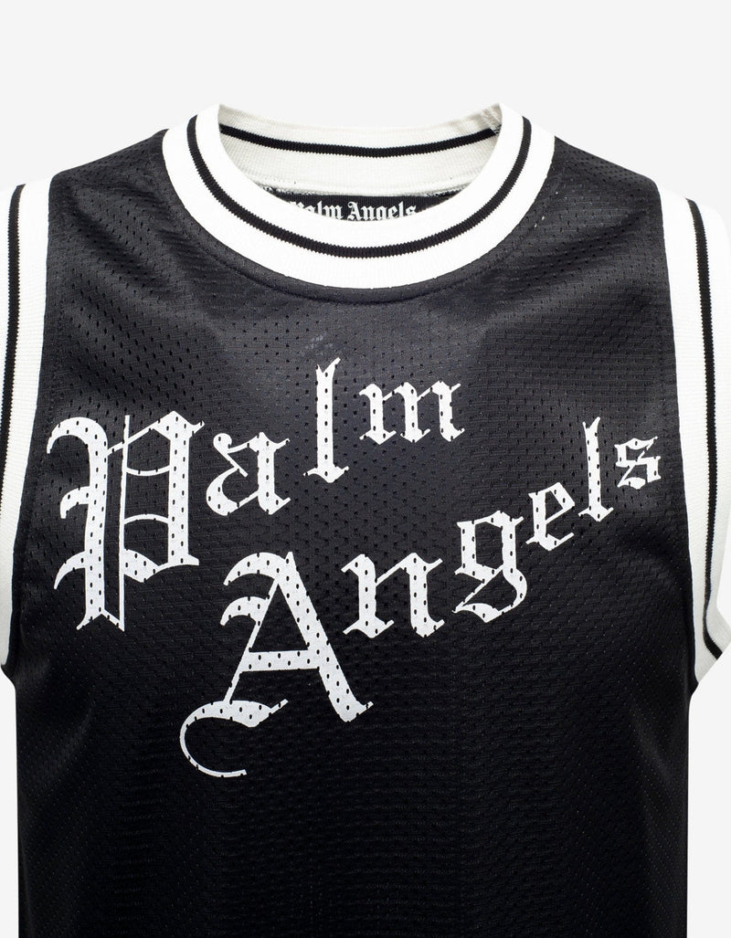 Palm Angels Black Sacred Heart Print Tank Top