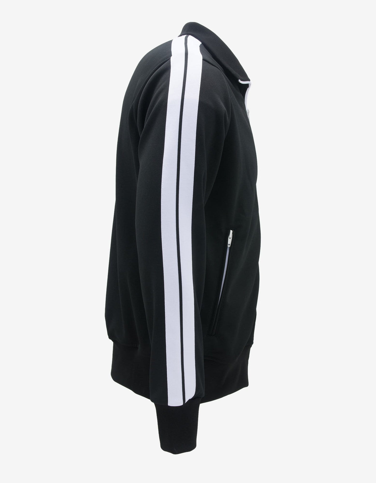 Palm Angels Black Track Jacket with Stripes