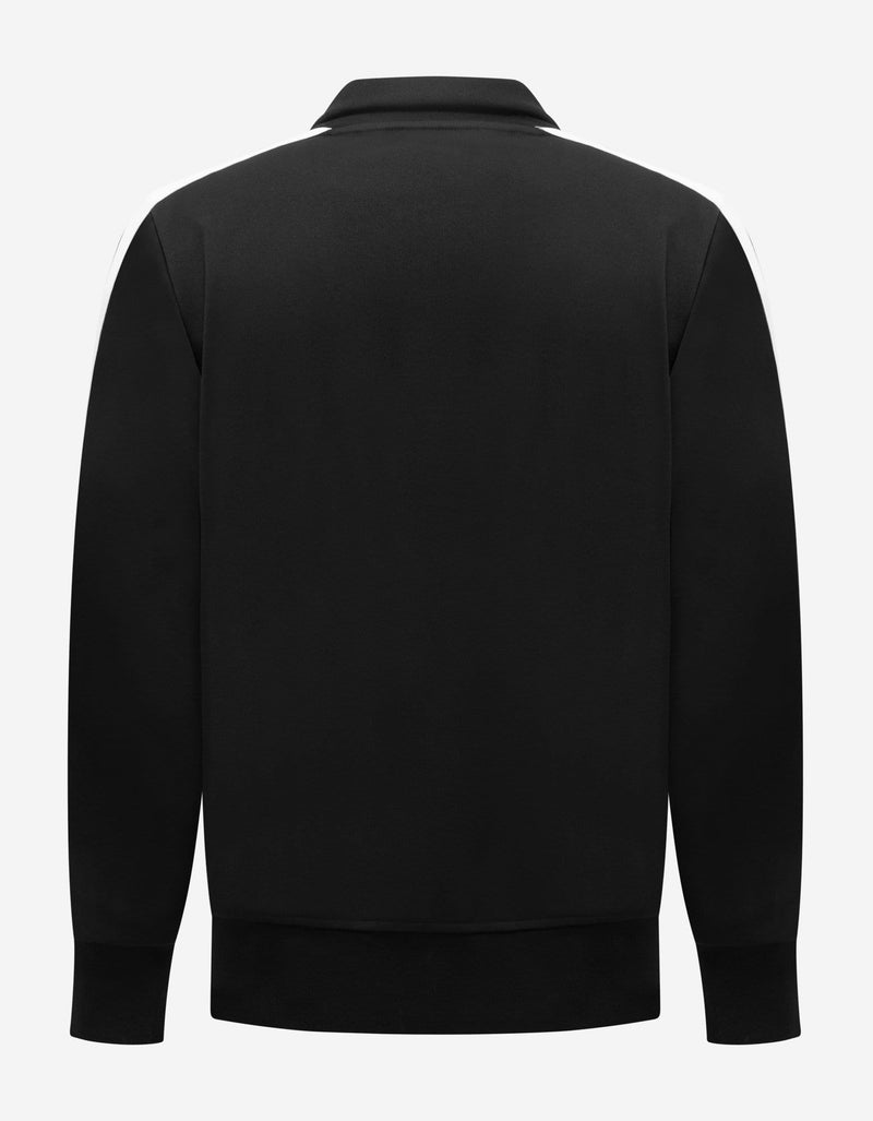 Palm Angels Black Track Jacket with Stripes