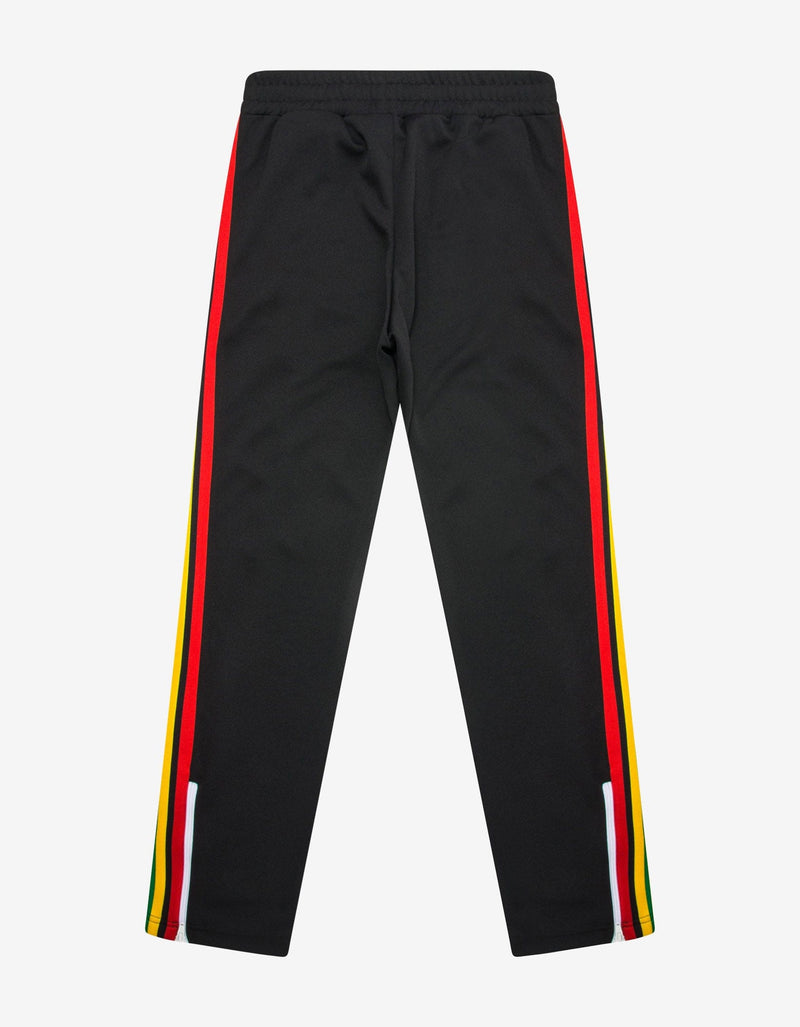 Palm Angels Black Track Pants with Exodus Stripes