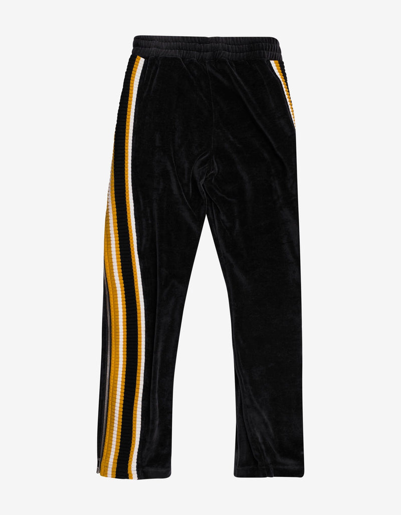 Palm Angels Black & Yellow Chenille Track Pants