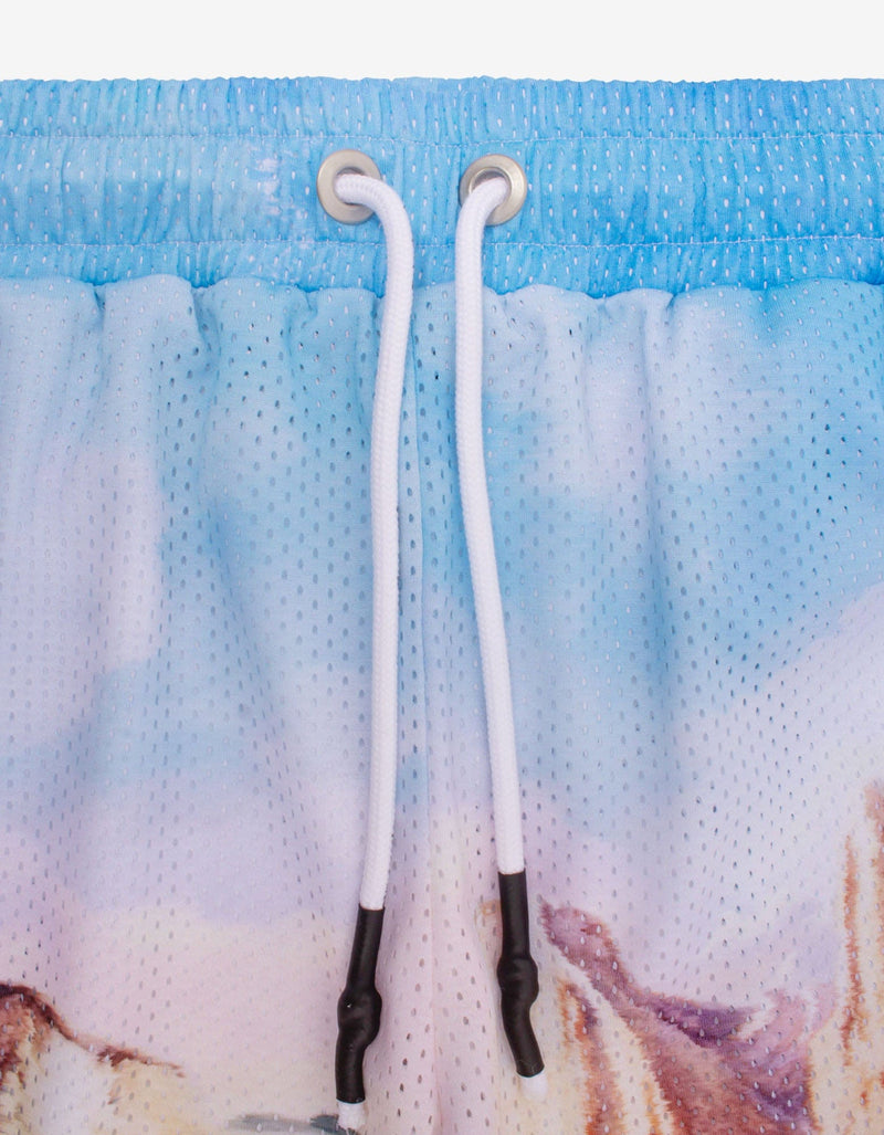 Palm Angels Blue Canyon Mesh Shorts