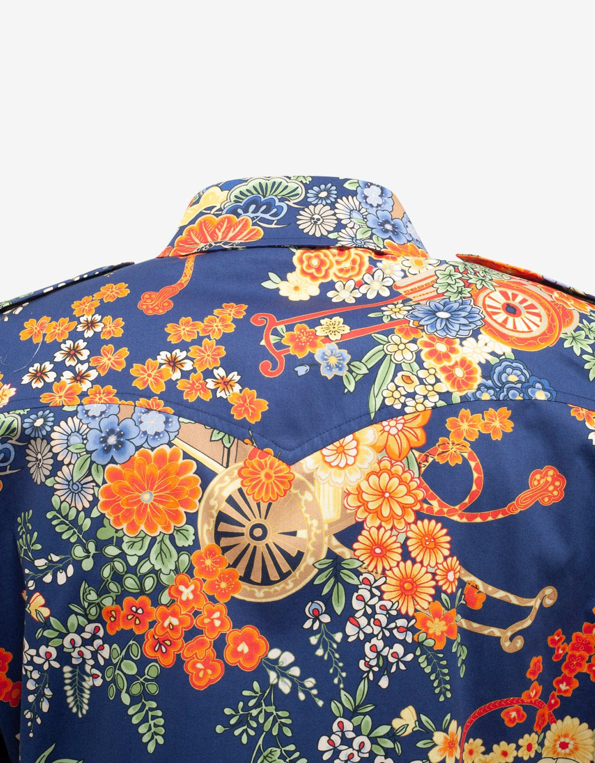 Palm Angels Blue Floral Print Blooming Pocket Shirt