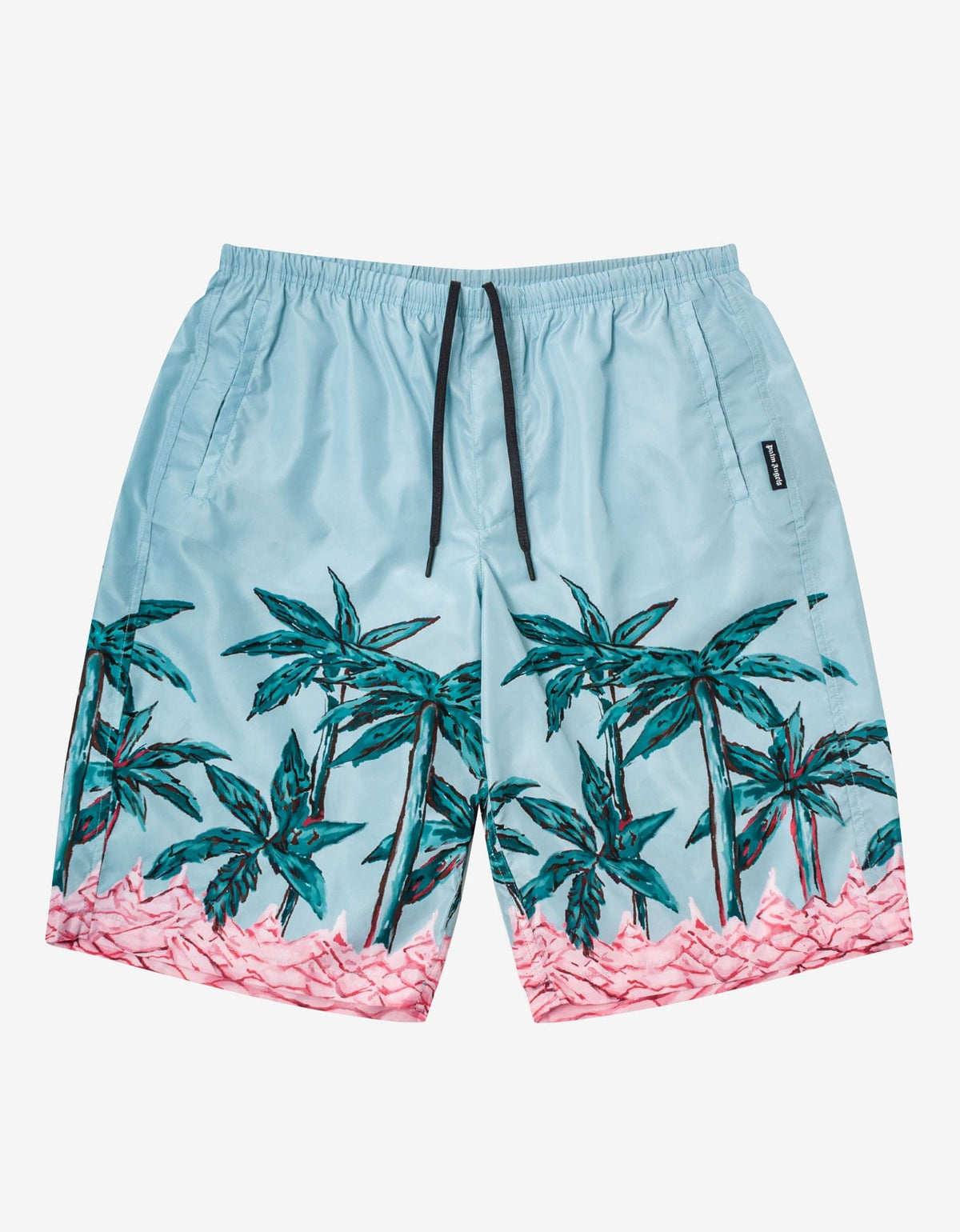 Palm Angels Blue Palms Row Long Swim Shorts