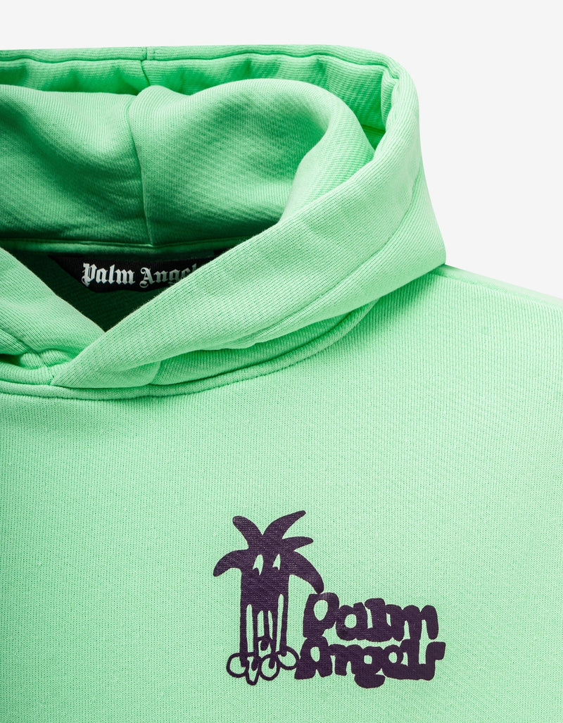 Palm Angels Green Douby Logo Hoodie