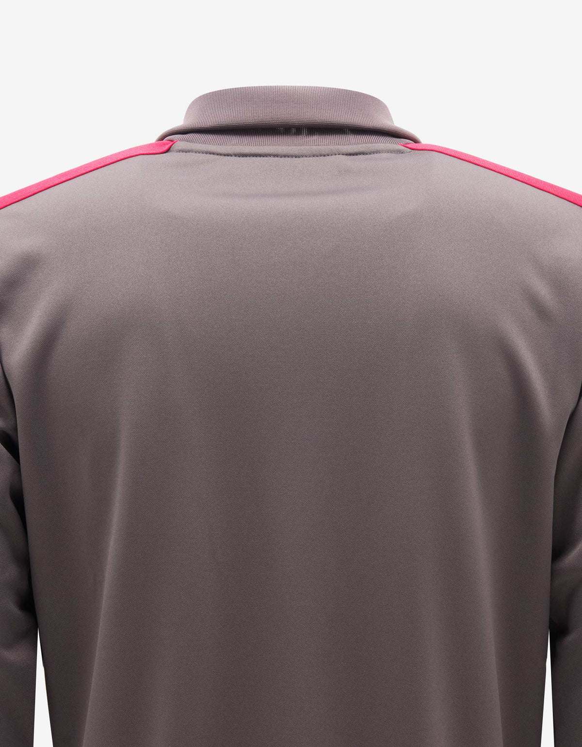 Palm Angels Grey Track Jacket with Magenta Stripes
