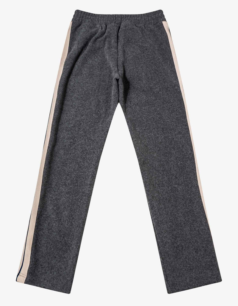 Palm Angels Grey Wool-Blend Track Pants with Stripes