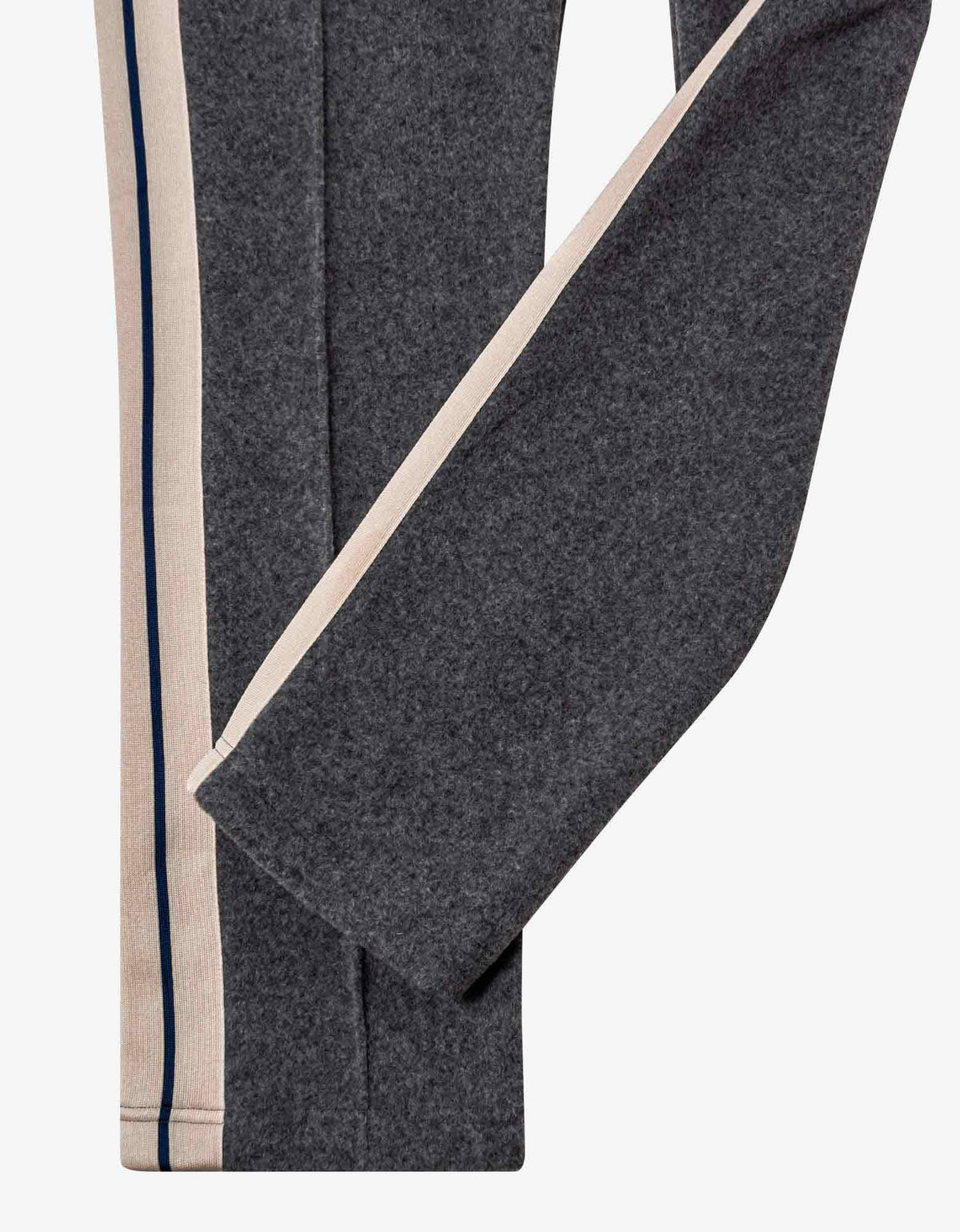 Palm Angels Grey Wool-Blend Track Pants with Stripes