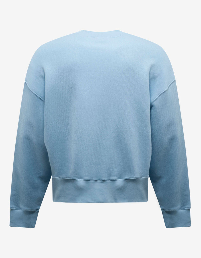 Palm Angels Light Blue Sunset Print Oversized Sweatshirt