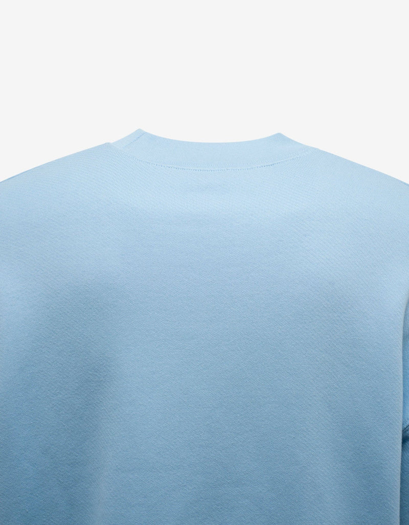 Palm Angels Light Blue Sunset Print Oversized Sweatshirt